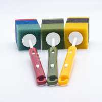 mini  printed magic sponges cup brush with handle